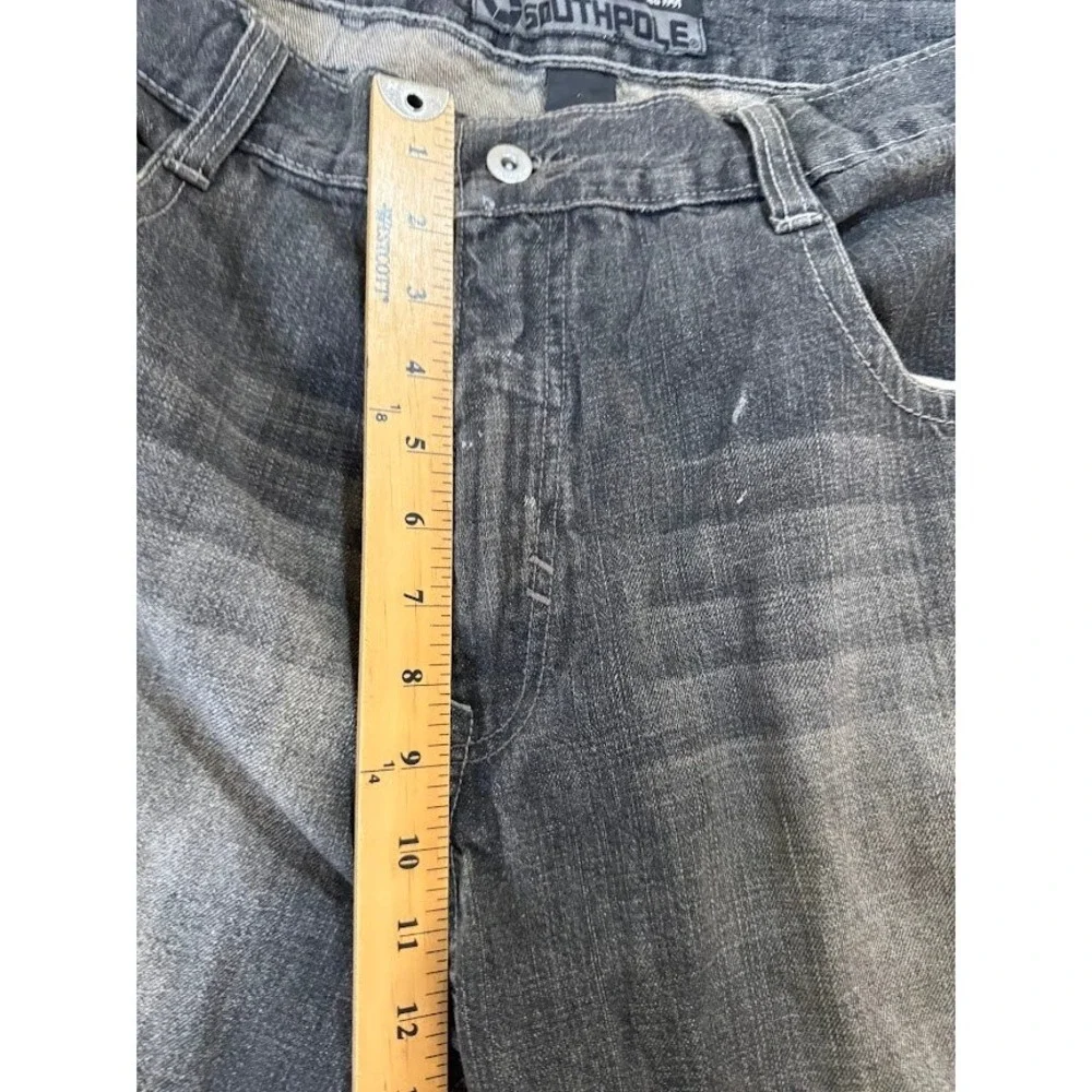 Southpole Relaxed Fit Faded Black Denim Jeans Mens 38x30 Baggy Y2K Streetwear‎